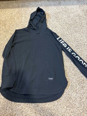 Life is Good           Crusher Flex Black Pullover Hoodie